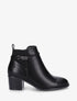 Bottines élastiquées en simili - Noir - 1