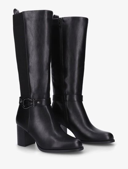Bottes unies bimatière - Noir - 4