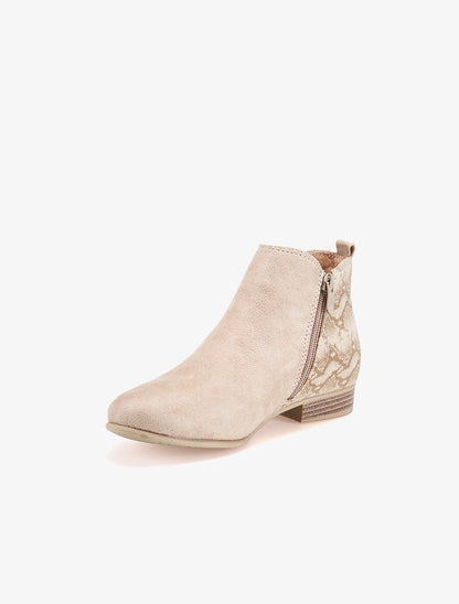 Bottines effet nubuck - beige - 3