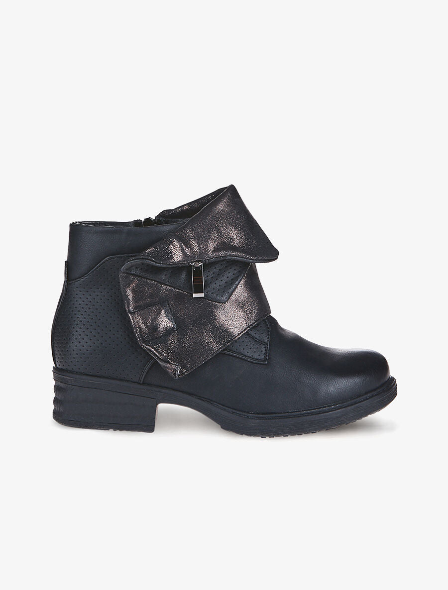 Boots revers rabattu - Noir - 1