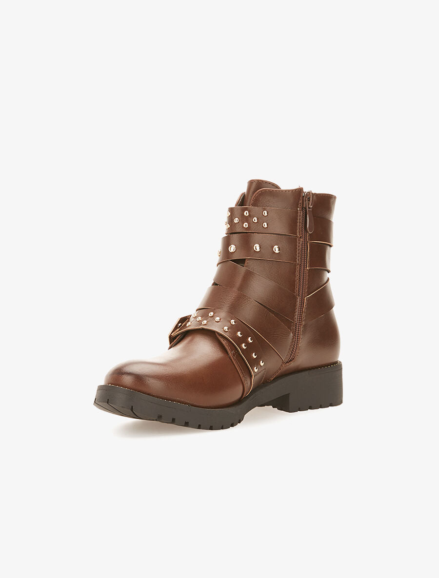 Boots multi-lanières - marron - 3