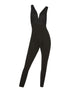 Combinaison bustier dentelle scintillant argent - Noir - 1