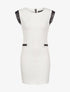 Robe détails simili cuir - blanc - 1
