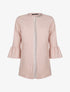 Veste longue manches à volant - rose - 1