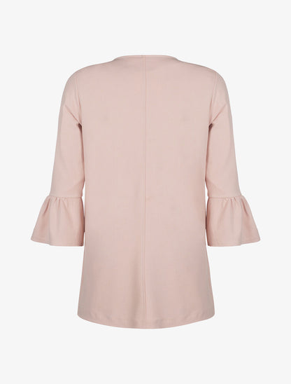 Veste longue manches à volant - rose - 2