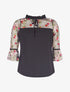 top buste dentelle fleurie - noir - 1