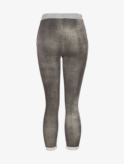 Jogpants effet denim - gris - 2