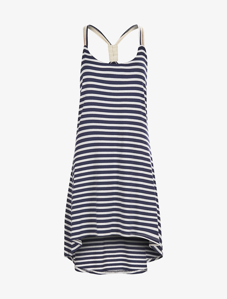 Robe marinière trapèze - marine - 1