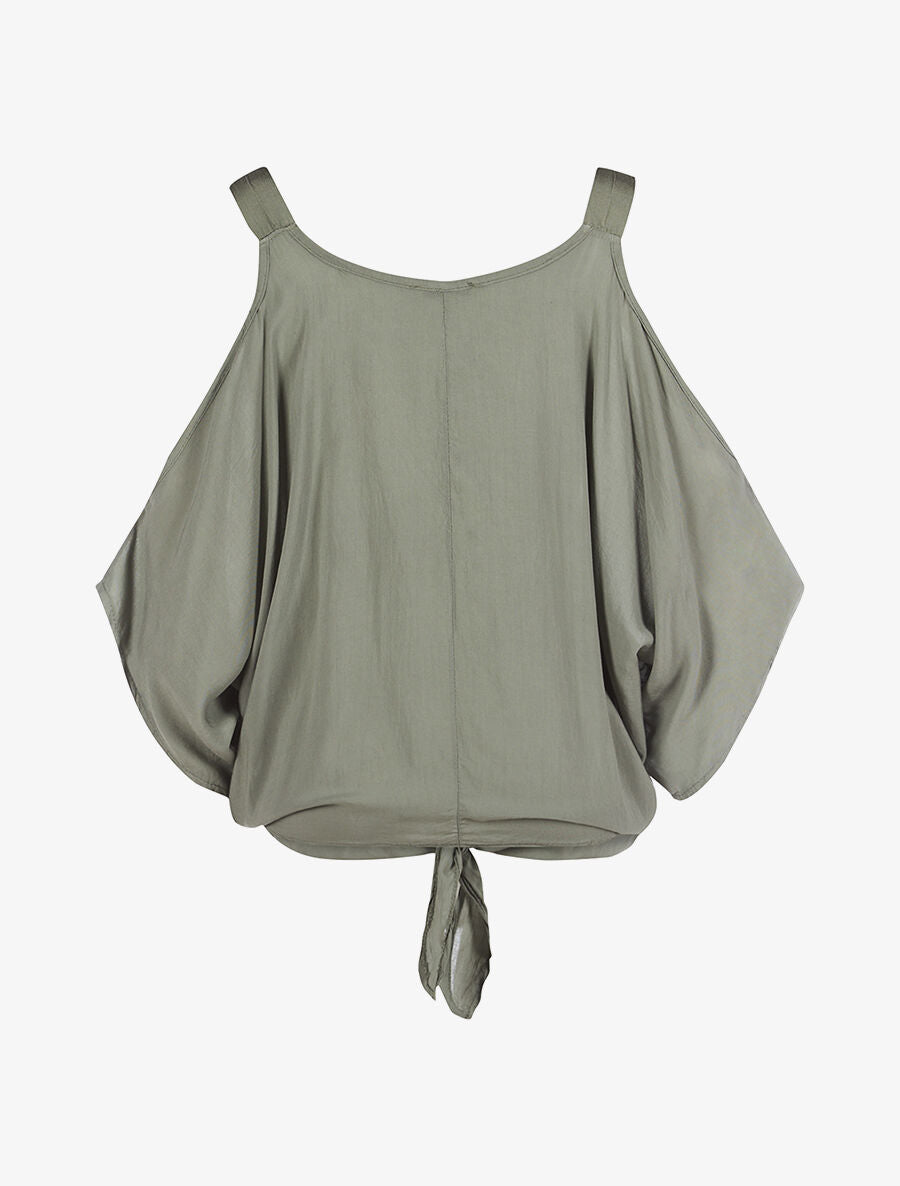 Top ample manches ouvertes - kaki - 2