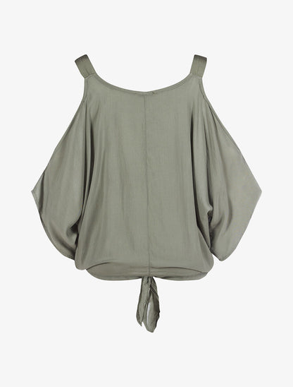 Top ample manches ouvertes - kaki - 2