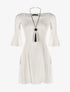 Robe volantée et sautoir - blanc - 3