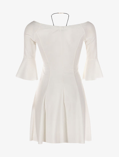 Robe volantée et sautoir - blanc - 2