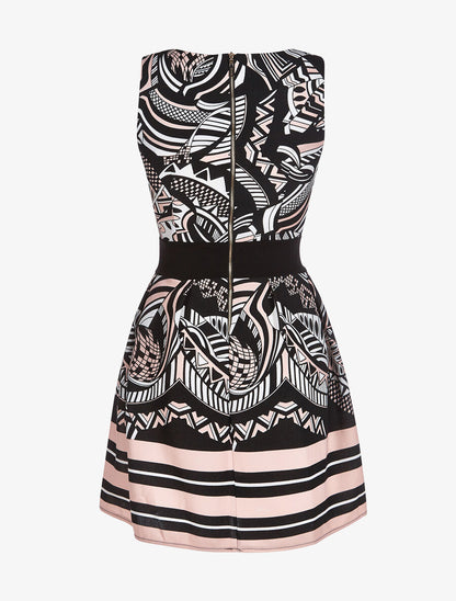 Robe imprimée - rose - 2