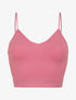 Crop top ajusté à fines bretelles - Rose - 4