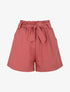 Short uni à taille élastiquée - Corail - 1