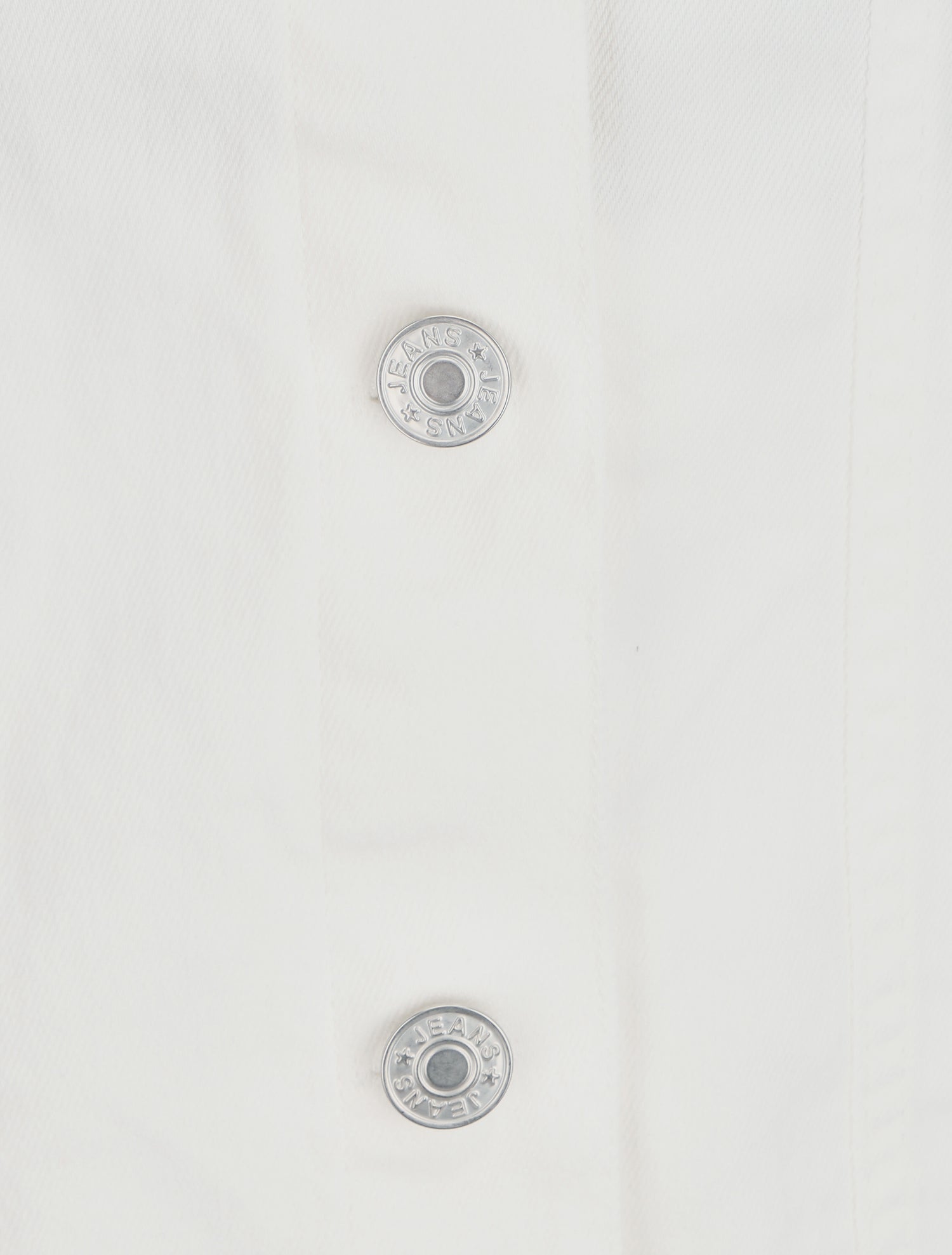 Veste oversize en jean basique - Blanc - 3