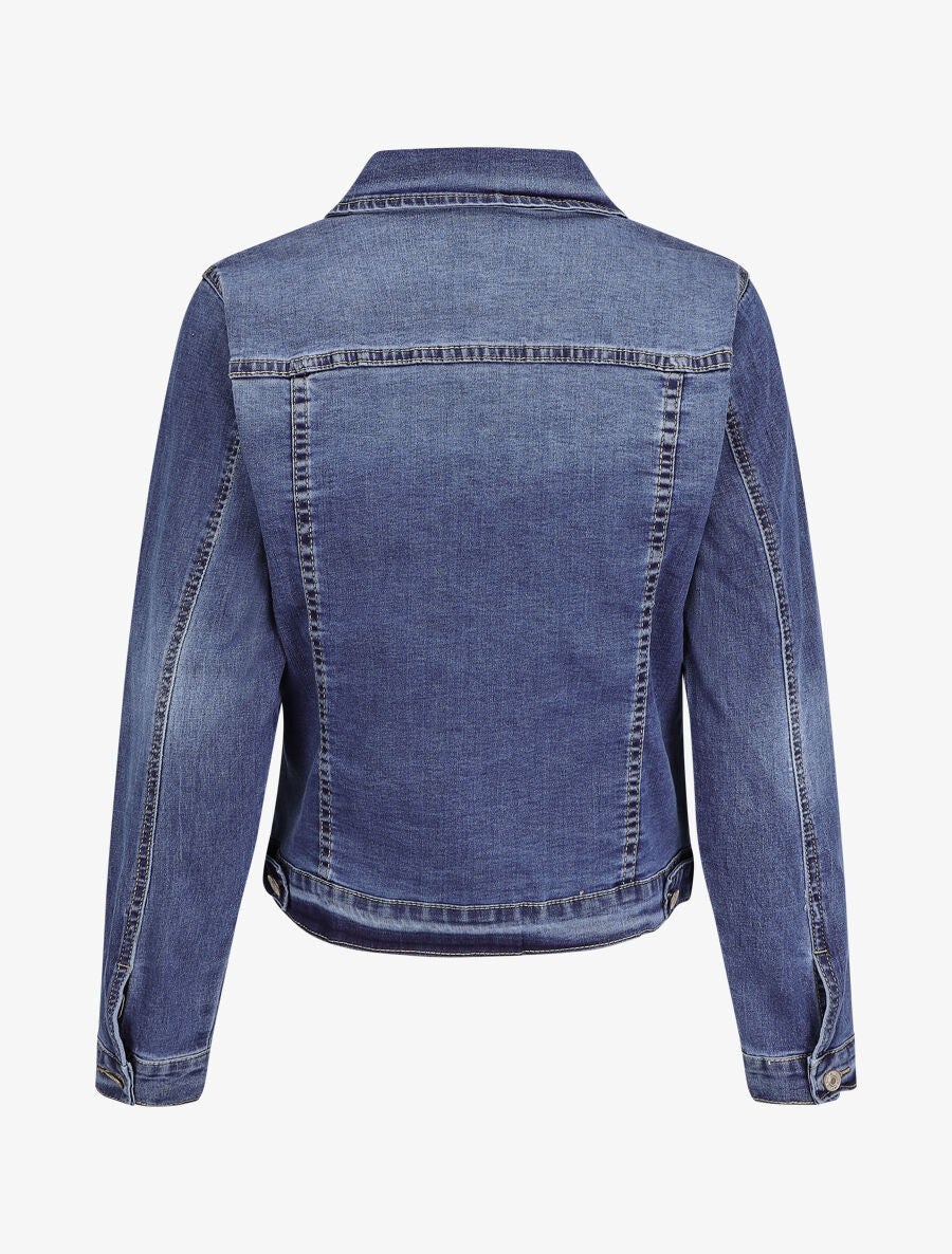 Veste oversize en jean basique - Bleu denim - 2