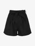 Short paperbag en lin - Noir - 1