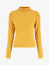 Pull en laine mélangée à col roulé - Jaune moutarde - 5