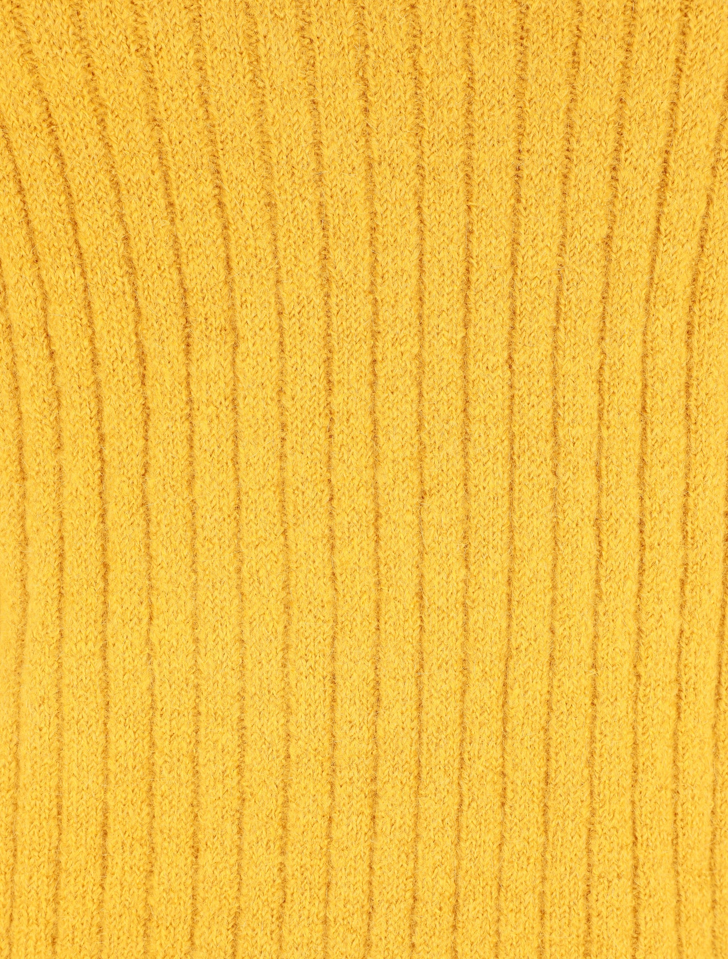 Pull en laine mélangée à col roulé - Jaune moutarde - 3