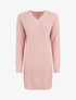Robe pull à col en V - Rose - 1