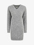 Robe pull à col en V - Gris - 5