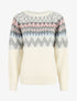 Pull col rond à motif jacquard - Blanc - 5