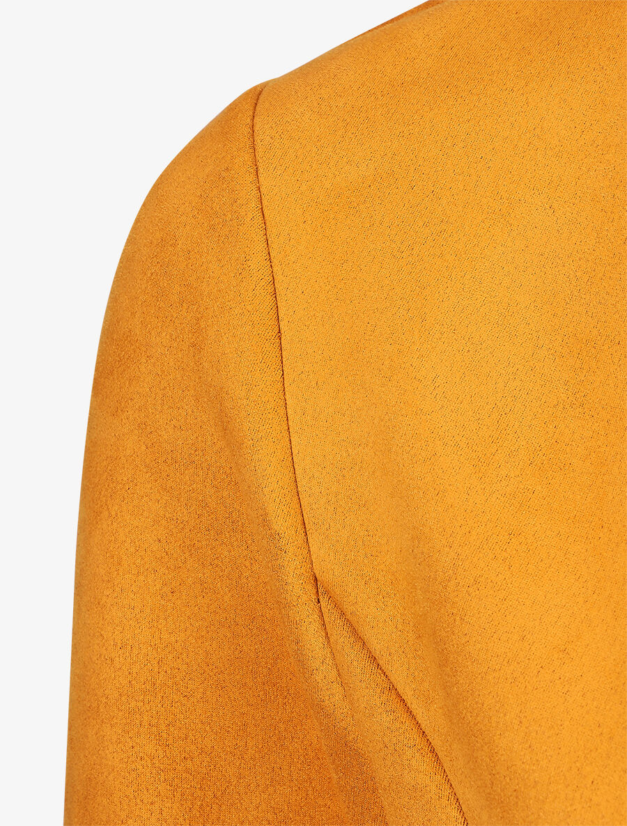Blazer ajustée en suédine - Moutarde - 3