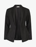 Blazer ajustée en suédine - Noir - 1
