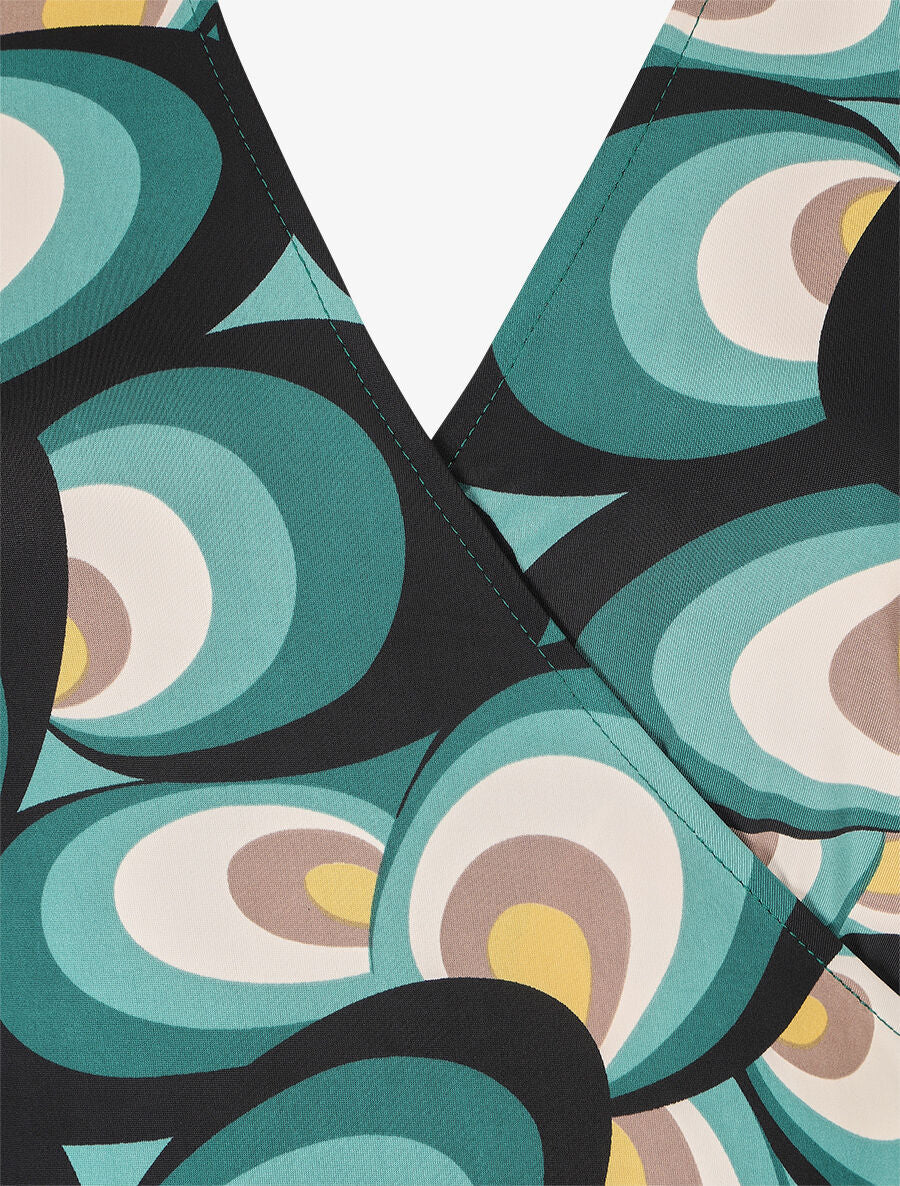 Robe portefeuille imprimé graphique 70&