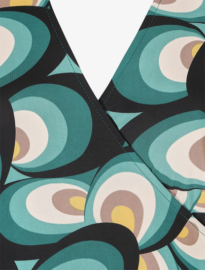 Robe portefeuille imprimé graphique 70&