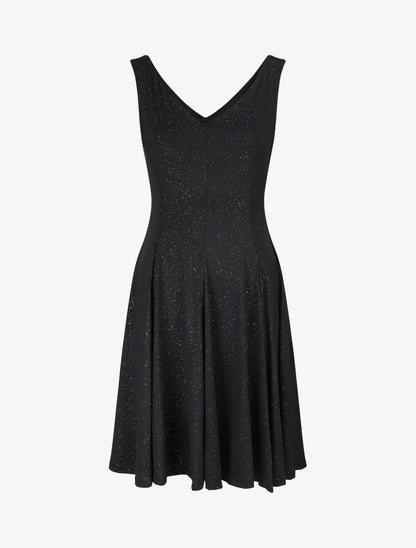 Robe patineuse sans manches à paillettes - Noir - 1