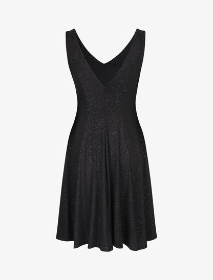 Robe patineuse sans manches à paillettes - Noir - 2