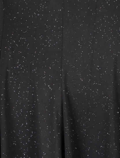 Robe patineuse sans manches à paillettes - Noir - 3