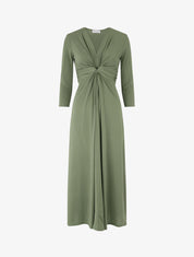 Robe longue fluide - Kaki - 1