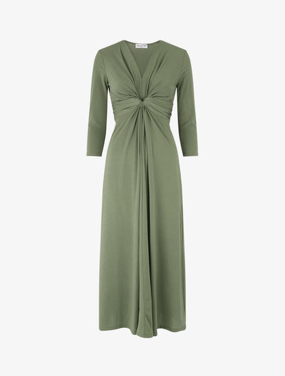 Robe longue fluide - Kaki - 1
