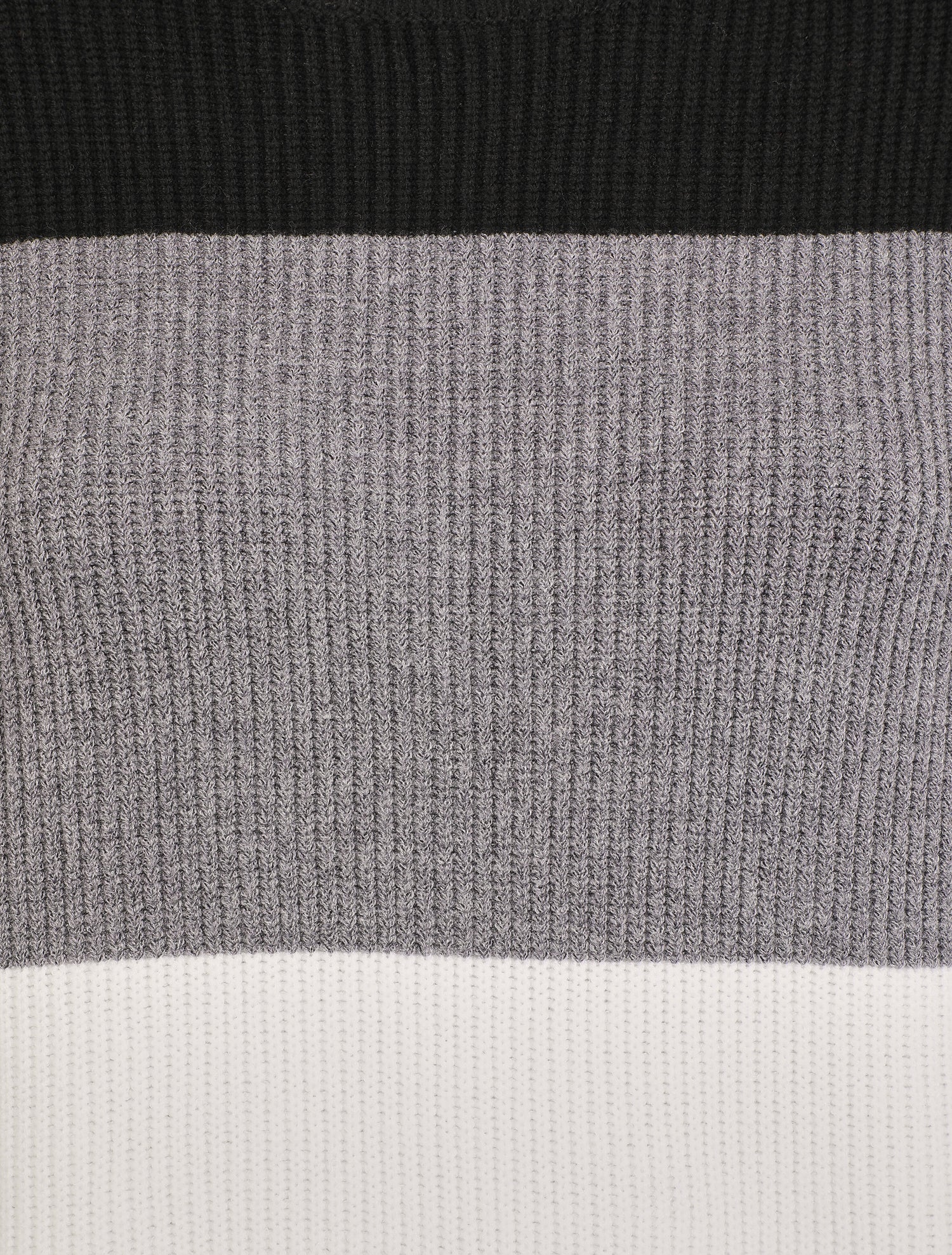 Pull oversize grandes rayures - Noir/blanc - 3