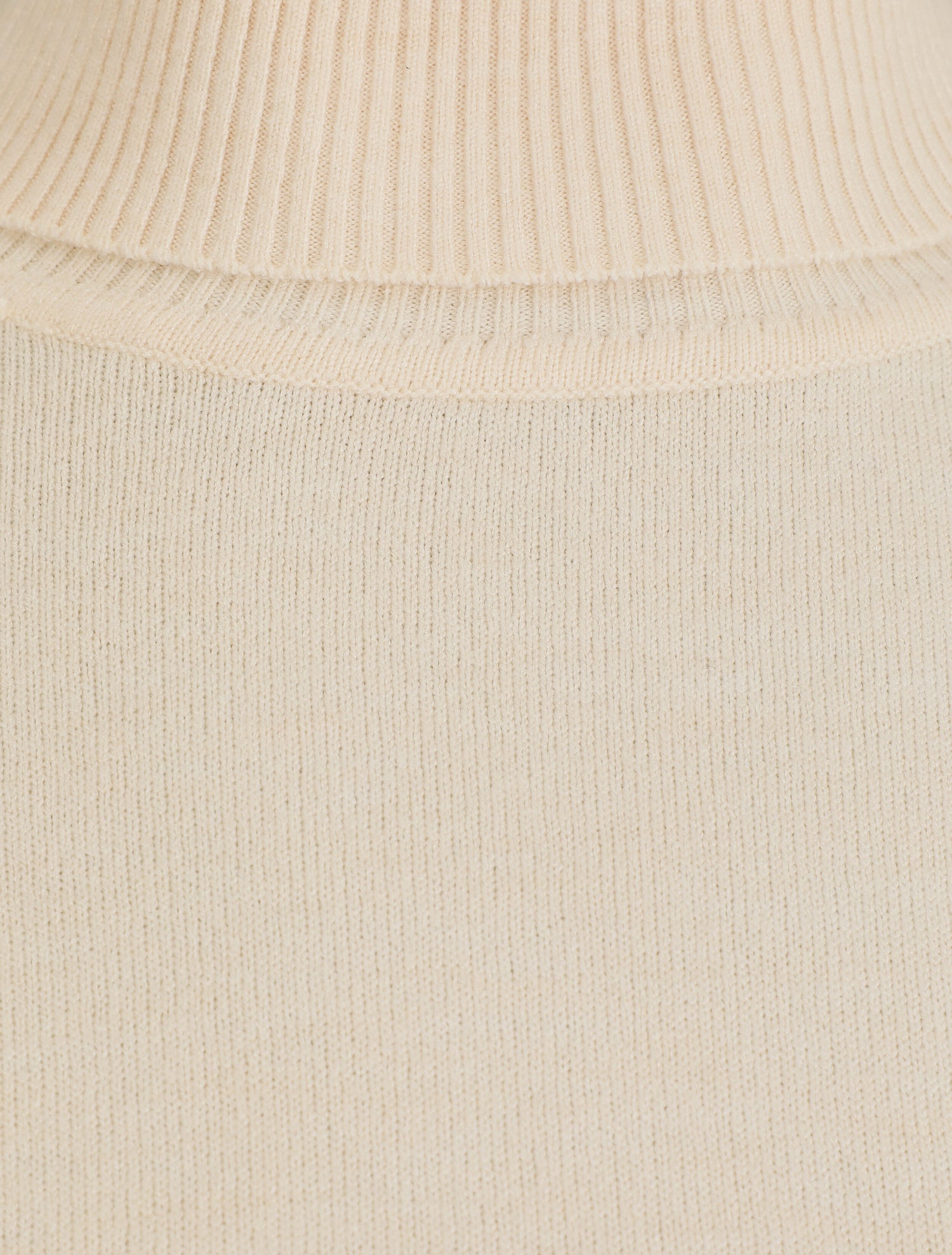 Pull fin en laine mélangée à col roulé - Beige - 3