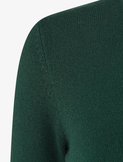 Pull col montant en cachemire mélangé - Vert bouteille - 3