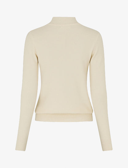 Pull col montant en cachemire mélangé - Beige - 2