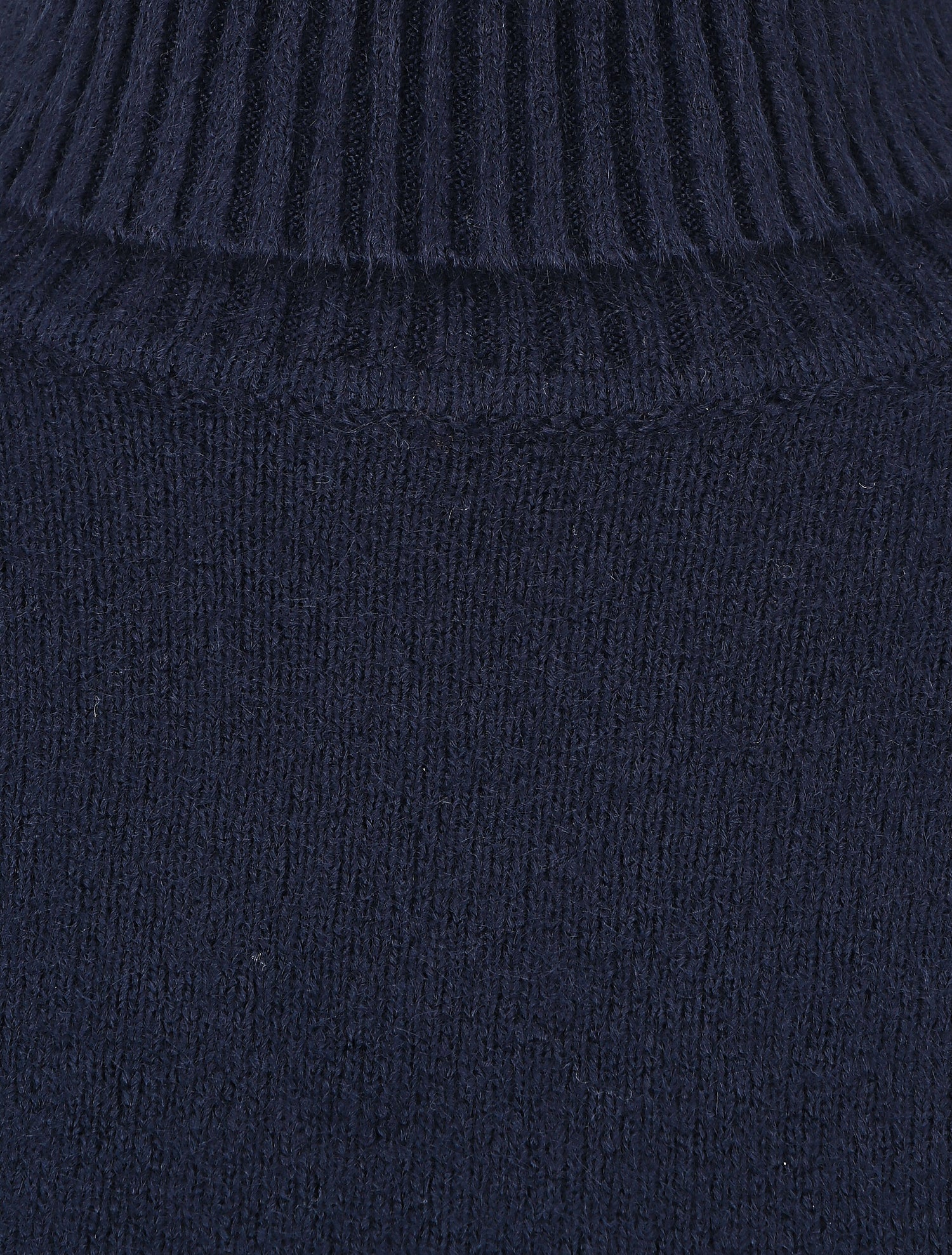 Pull col roulé en cachemire mélangé - Marine - 3
