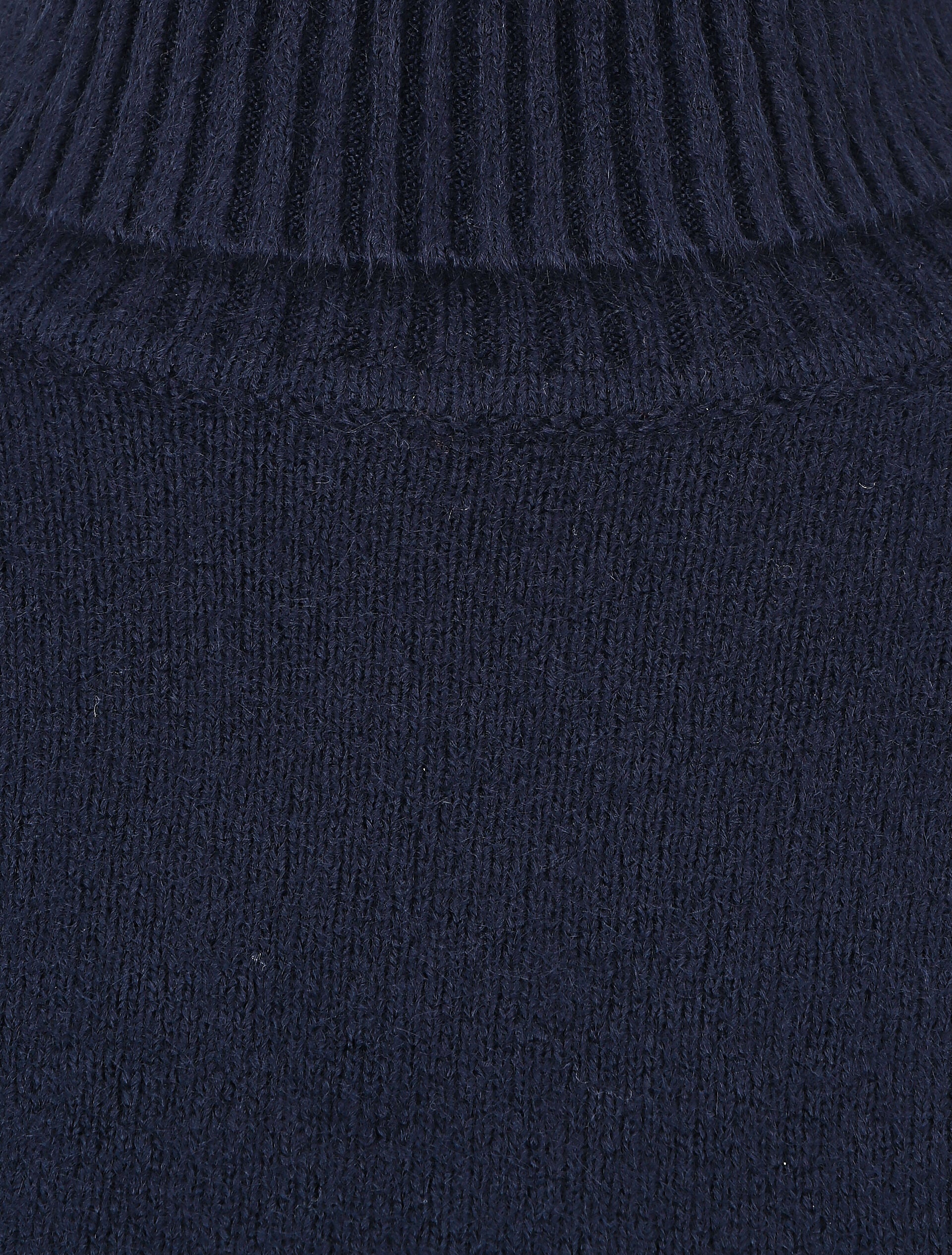 Pull col roulé en cachemire mélangé - Marine - 3