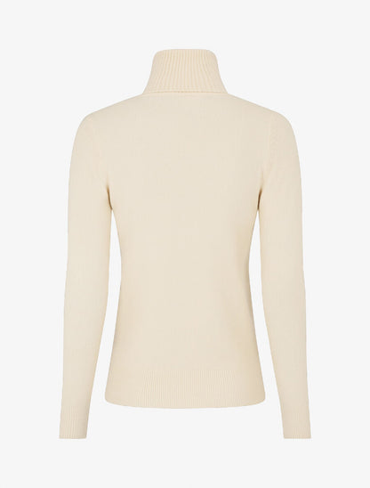 Pull col roulé en cachemire mélangé - Beige - 2