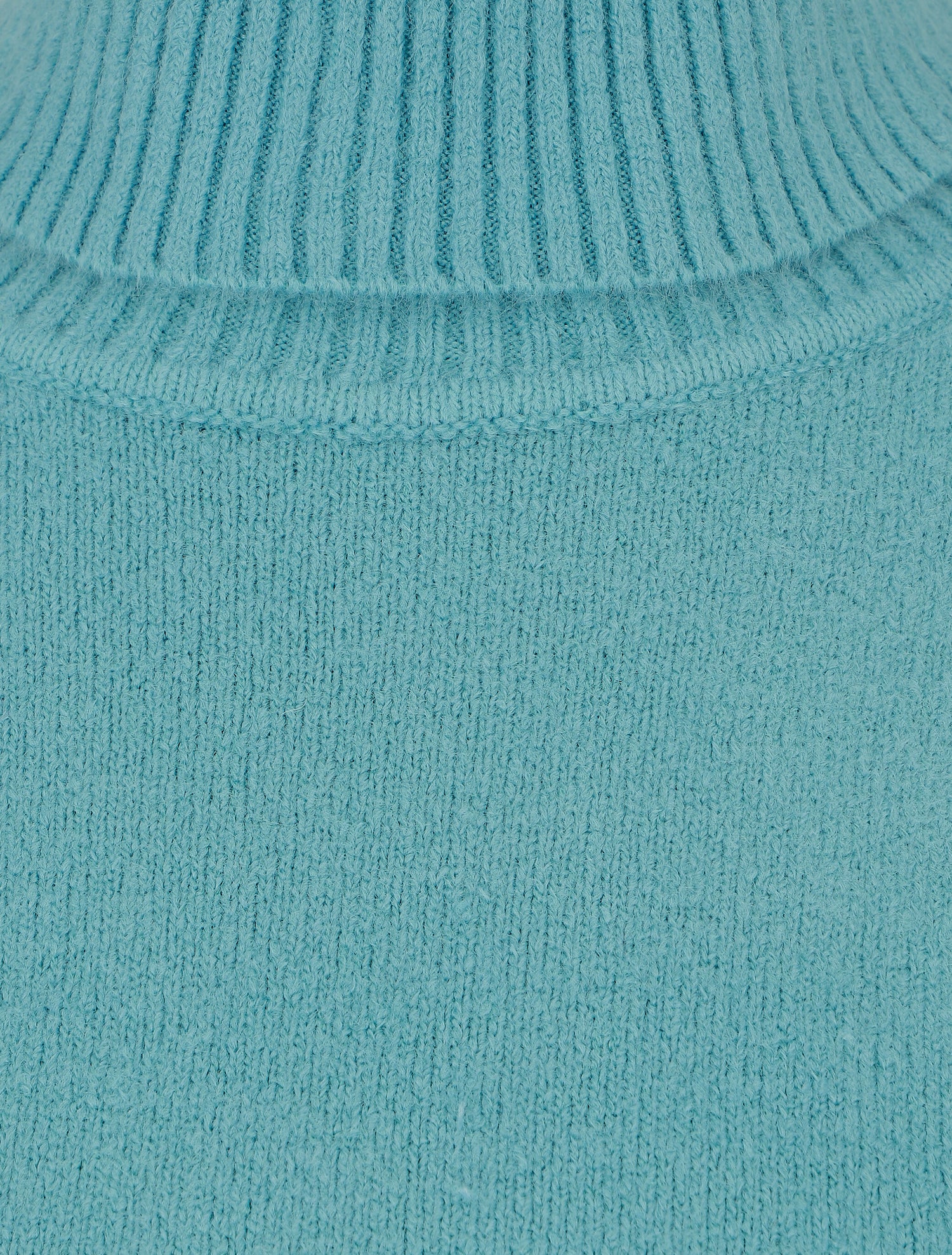 Pull col roulé en laine mélangée - Bleu clair - 3