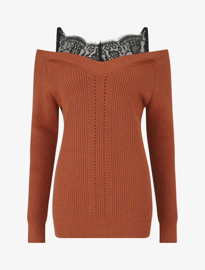 Pull col bardot et débardeur trompe l&