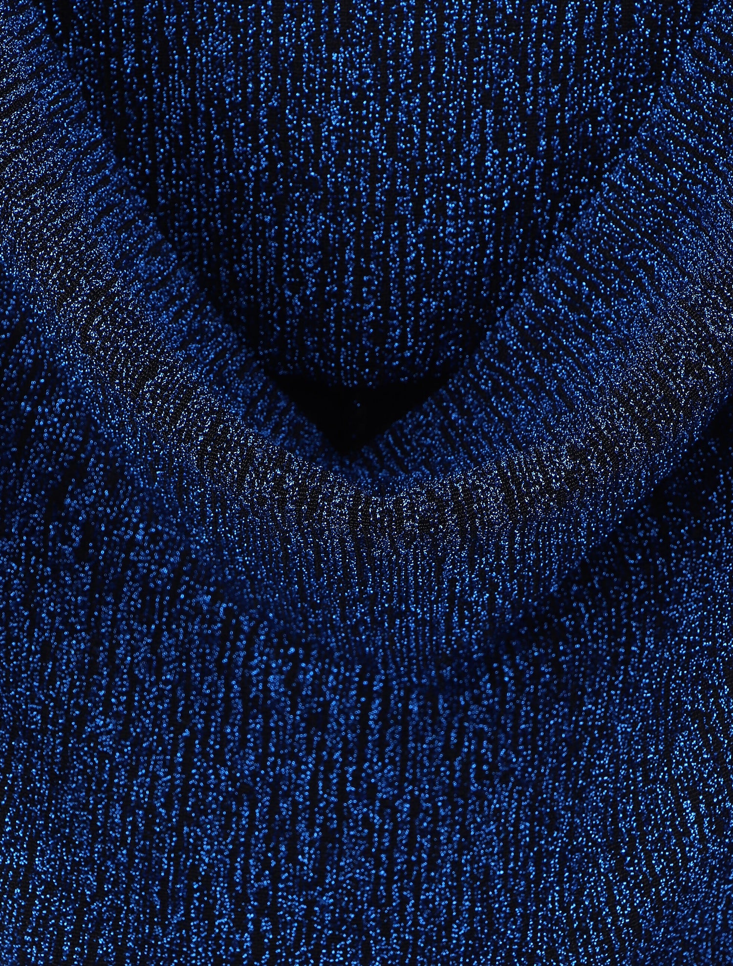 Robe moulante pailletée à col bénitier - Bleu - 3