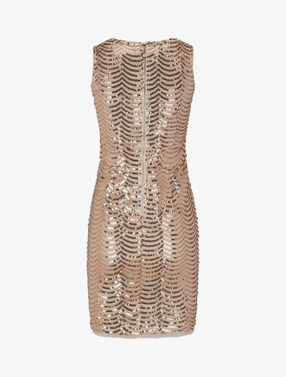 Robe mi-longue à sequins coupe moulante - Or - 2
