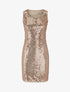 Robe mi-longue à sequins coupe moulante - Or - 5