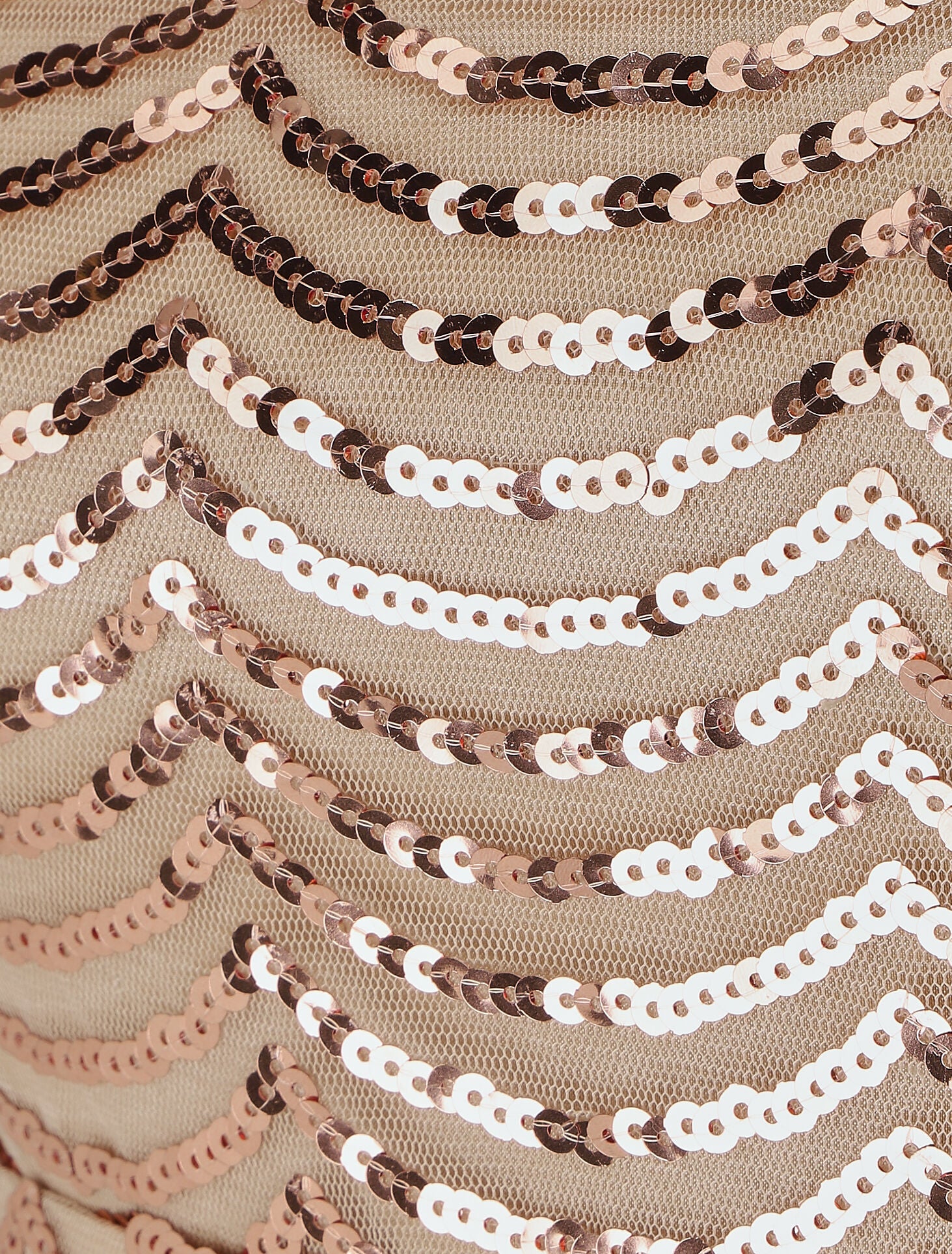 Robe mi-longue à sequins coupe moulante - Or - 3
