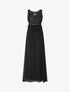 Robe longue à bustier en dentelle et dos nu - Noir - 5